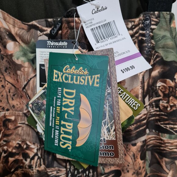 Cabela's Camo Hunting Bibs, Dry Plus, Revolution Fleece, 2XL - Picture 4 of 7
